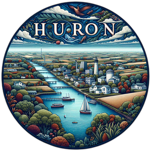 Huron Ohio Souvenir Vinyl Decal Sticker 2-Inch