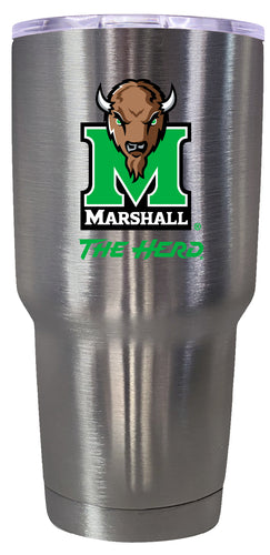 Marshall Thundering Herd Mascot Logo Tumbler - 24oz Color-Choice Insulated Stainless Steel Mug