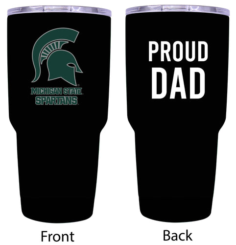 Michigan State Spartans Proud Dad 24 oz Insulated Stainless Steel Tumbler Black