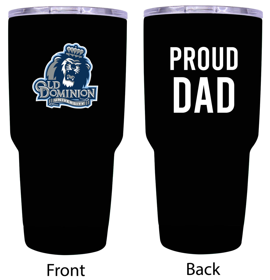 Old Dominion Monarchs Proud Dad 24 oz Insulated Stainless Steel Tumbler Black