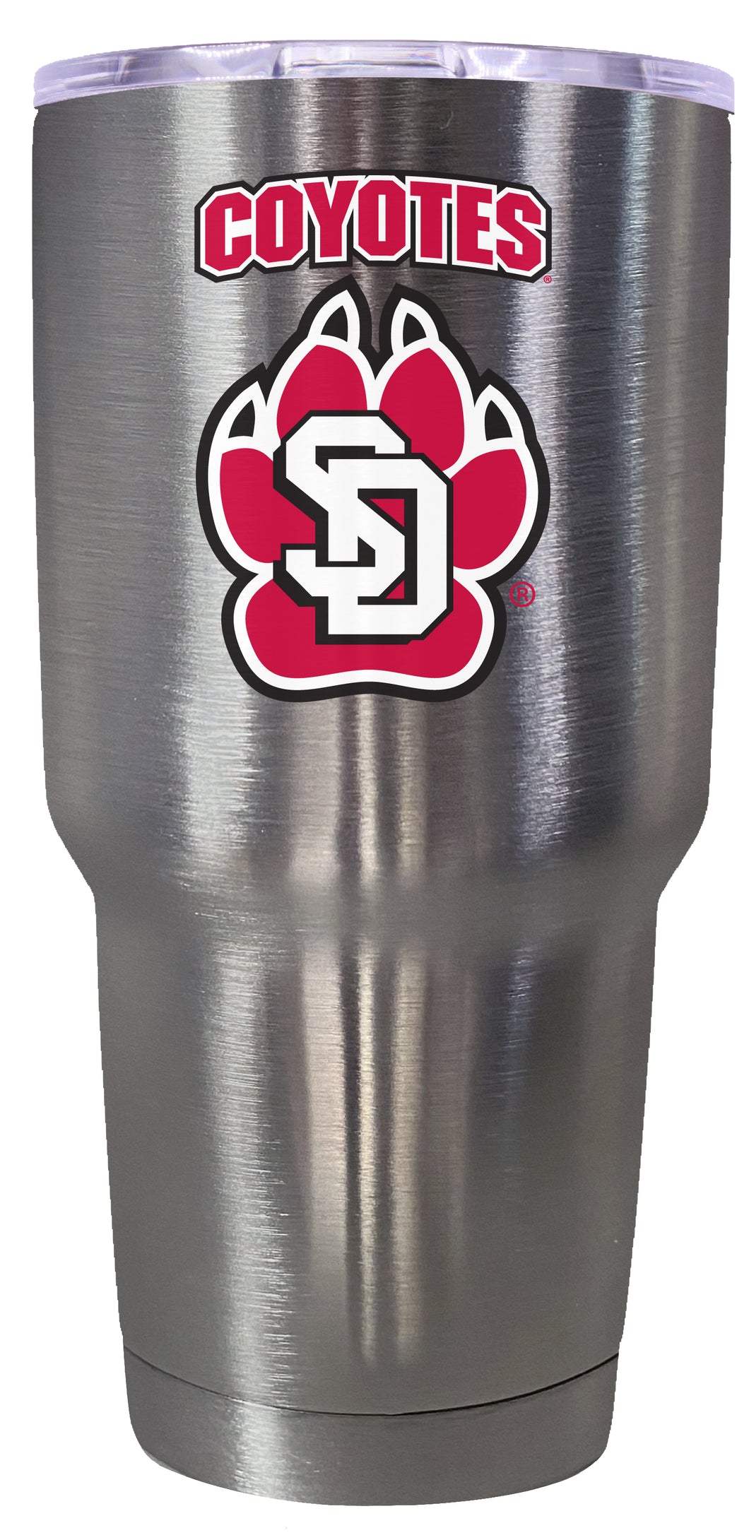 South Dakota Coyotes Mascot Logo Tumbler - 24oz Color-Choice Insulated Stainless Steel Mug