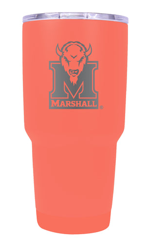 Marshall Thundering Herd Premium Laser Engraved Tumbler - 24oz Stainless Steel Insulated Mug Choose Your Color