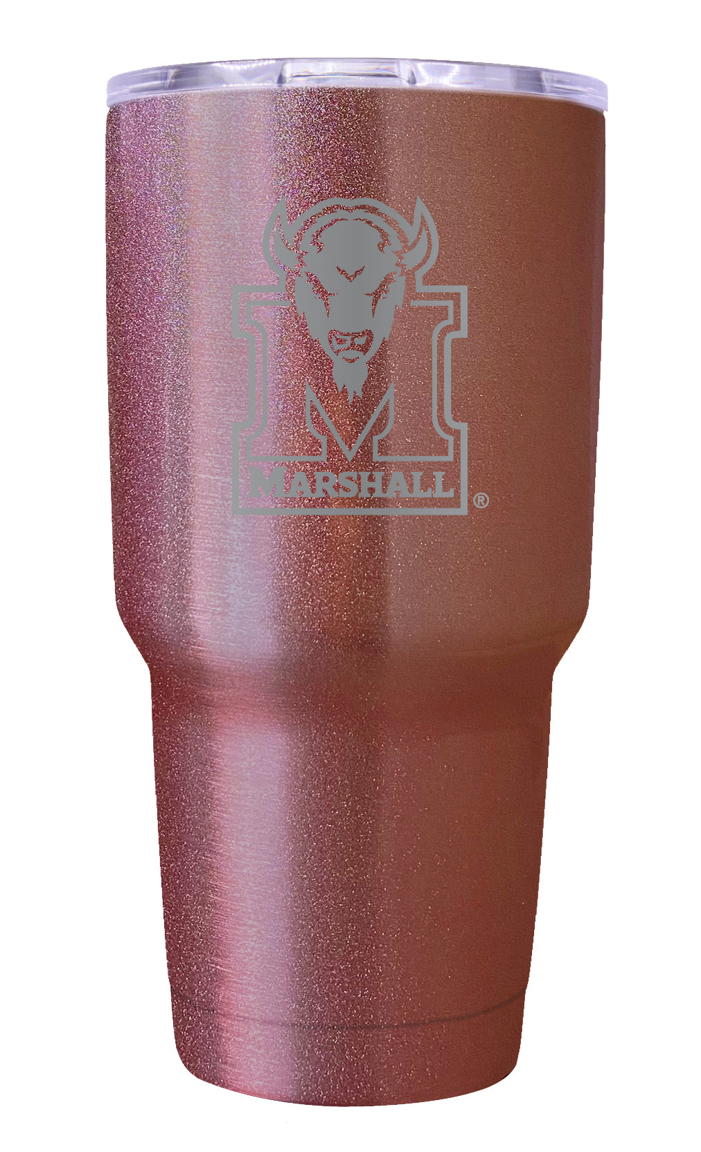 Marshall Thundering Herd Premium Laser Engraved Tumbler - 24oz Stainless Steel Insulated Mug Rose Gold