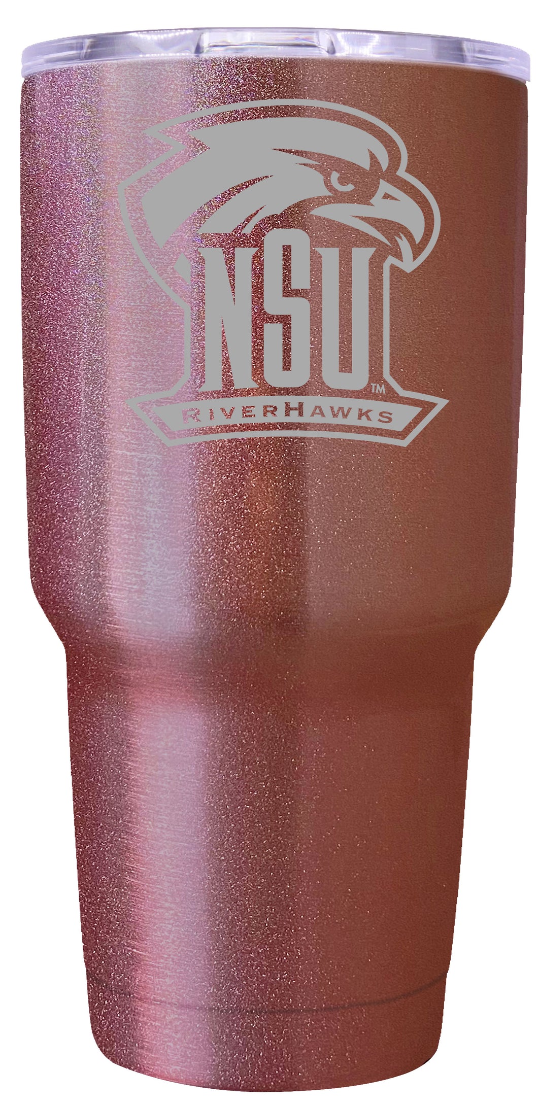 Northeastern State University Riverhawks Premium Laser Engraved Tumbler - 24oz Stainless Steel Insulated Mug Rose Gold