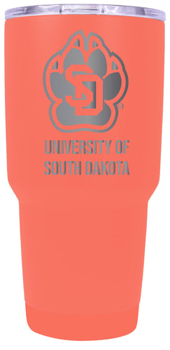 South Dakota Coyotes Premium Laser Engraved Tumbler - 24oz Stainless Steel Insulated Mug Choose Your Color.