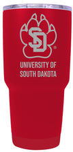 Load image into Gallery viewer, South Dakota Coyotes Premium Laser Engraved Tumbler - 24oz Stainless Steel Insulated Mug Choose Your Color.
