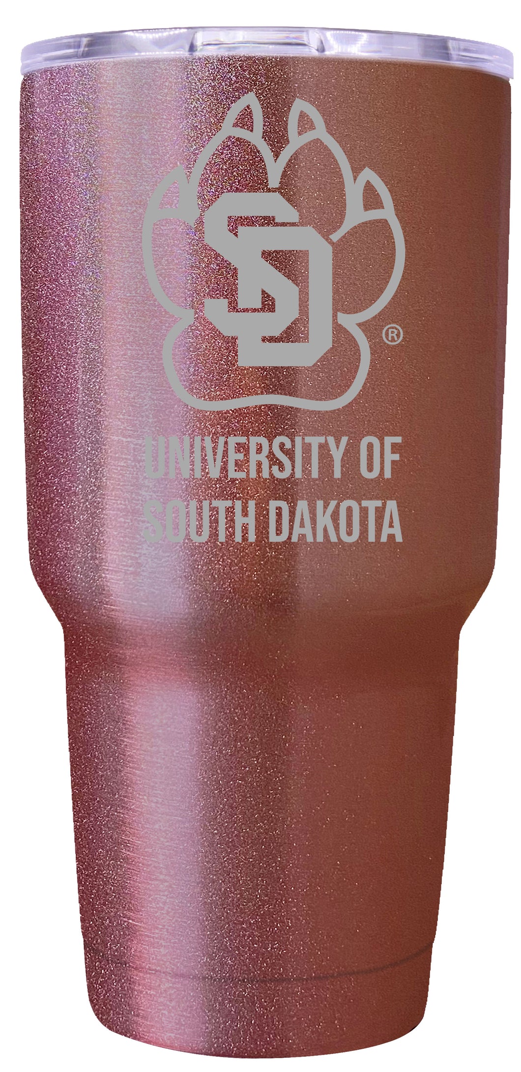 South Dakota Coyotes Premium Laser Engraved Tumbler - 24oz Stainless Steel Insulated Mug Rose Gold