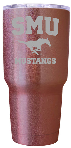 Southern Methodist University Premium Laser Engraved Tumbler - 24oz Stainless Steel Insulated Mug Rose Gold