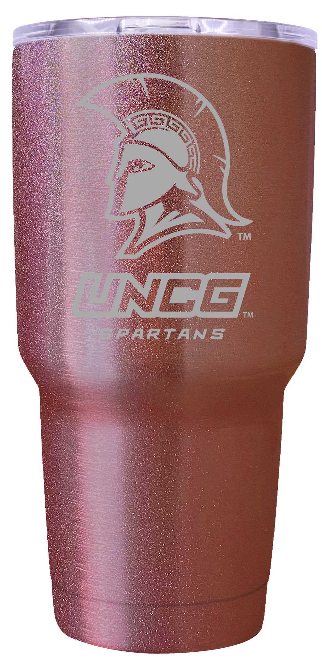 North Carolina Greensboro Spartans Premium Laser Engraved Tumbler - 24oz Stainless Steel Insulated Mug Rose Gold