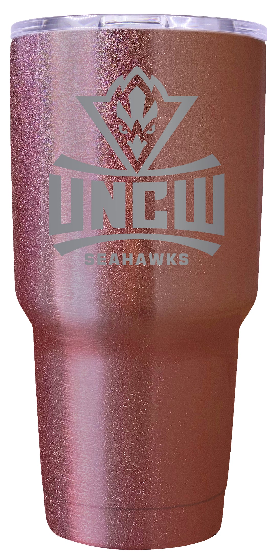 North Carolina Wilmington Seahawks Premium Laser Engraved Tumbler - 24oz Stainless Steel Insulated Mug Rose Gold