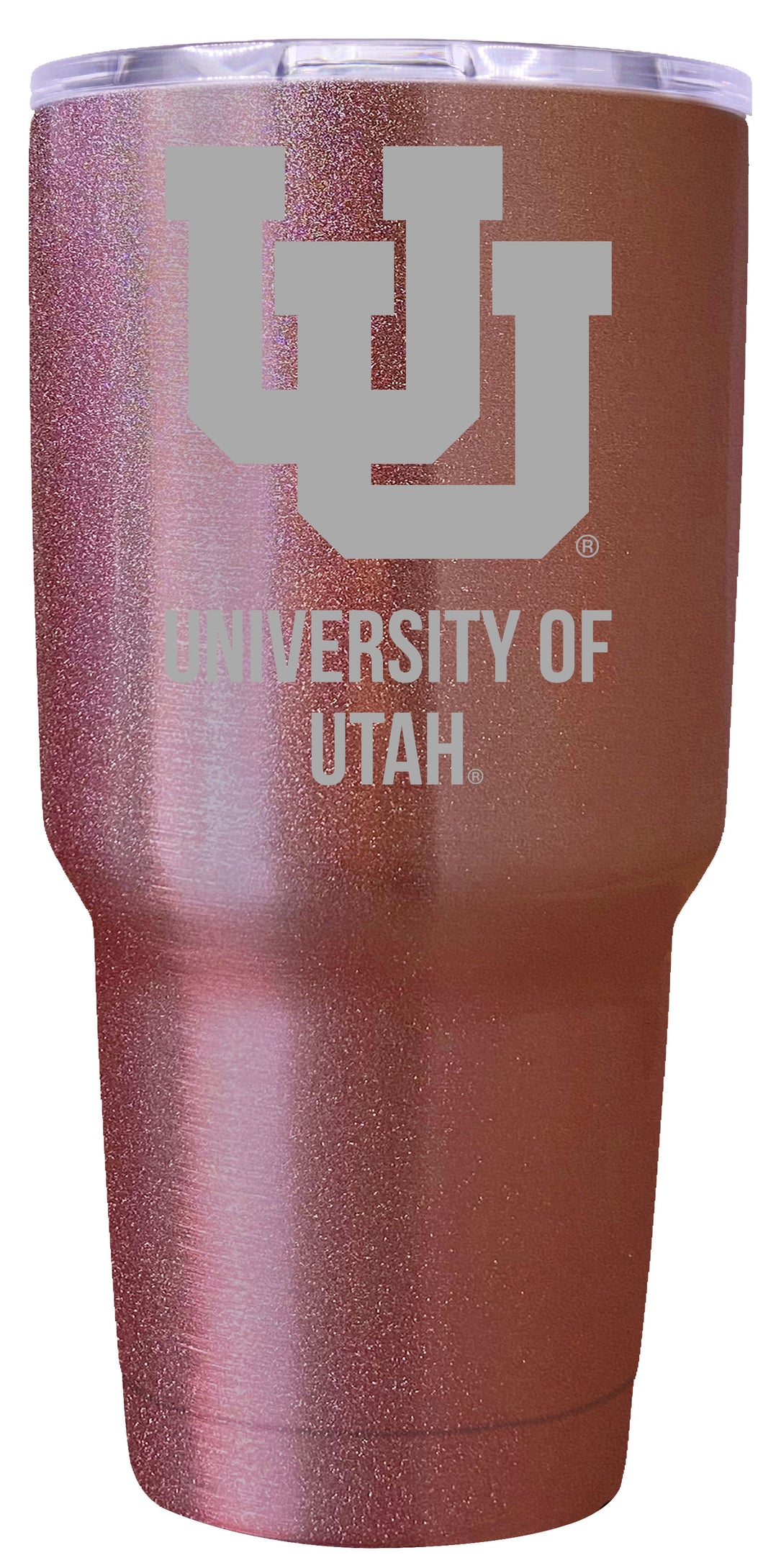 Utah Utes Premium Laser Engraved Tumbler - 24oz Stainless Steel Insulated Mug Rose Gold