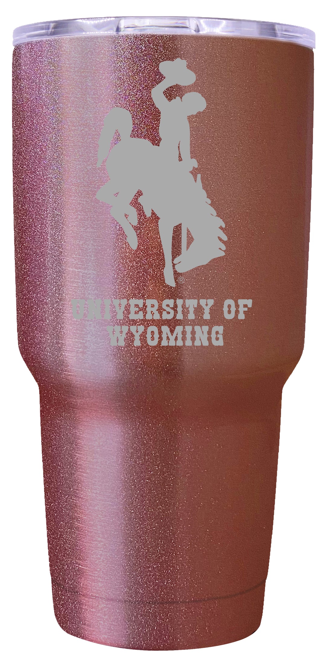 University of Wyoming Premium Laser Engraved Tumbler - 24oz Stainless Steel Insulated Mug Rose Gold