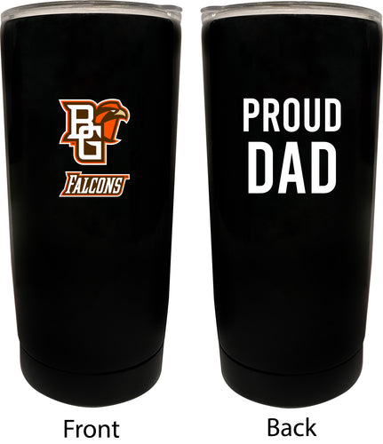 Bowling Green Falcons NCAA Insulated Tumbler - 16oz Stainless Steel Travel Mug Proud Dad Design Black