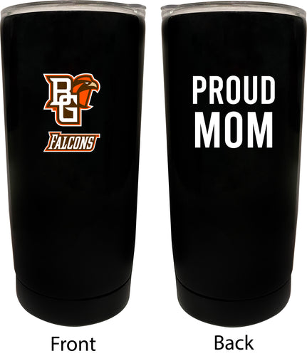 Bowling Green Falcons NCAA Insulated Tumbler - 16oz Stainless Steel Travel Mug Proud Mom Design Black