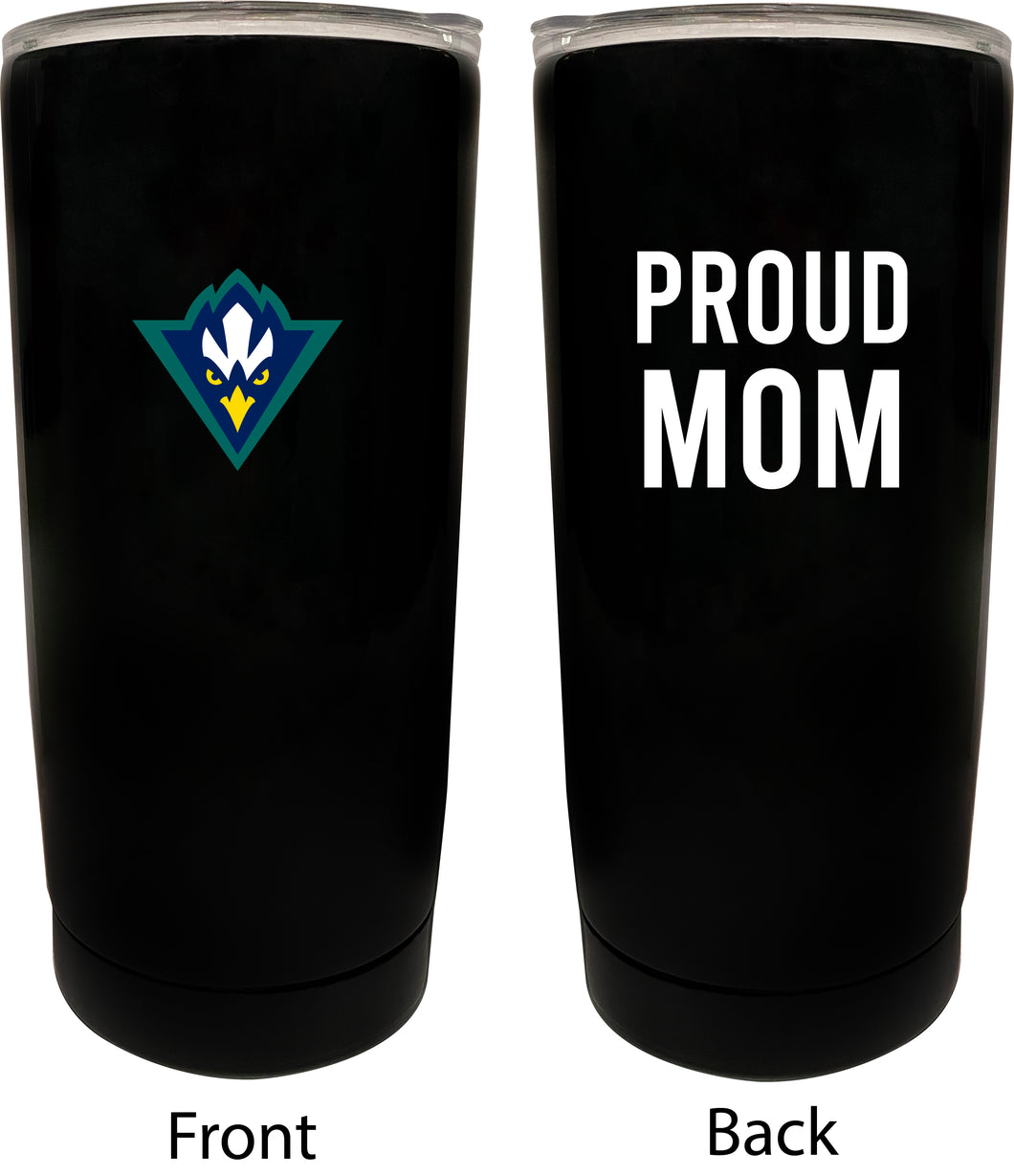 North Carolina Wilmington Seahawks NCAA Insulated Tumbler - 16oz Stainless Steel Travel Mug Proud Mom Design Black