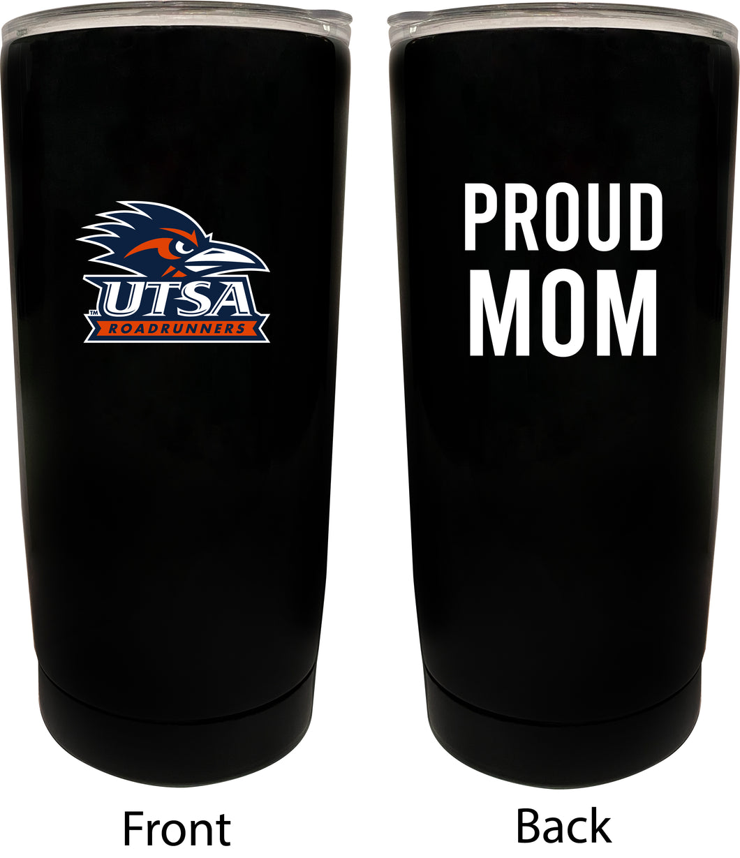 UTSA Road Runners NCAA Insulated Tumbler - 16oz Stainless Steel Travel Mug Proud Mom Design Black