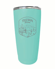 Load image into Gallery viewer, Tucson Arizona Souvenir 16 oz Engraved Stainless Steel Insulated Tumbler Seafoam 4-Pack
