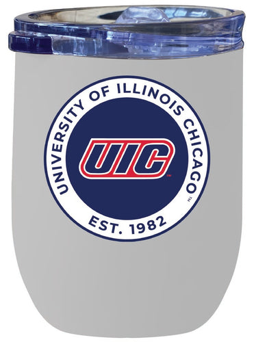 University of Illinois at Chicago 12 oz Insulated Wine Stainless Steel Tumbler White Officially Licensed Collegiate Product White