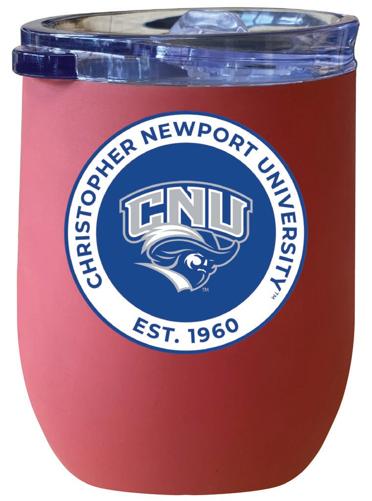 Christopher Newport Captains 12 oz Insulated Wine Stainless Steel Tumbler Coral Officially Licensed Collegiate Product Coral