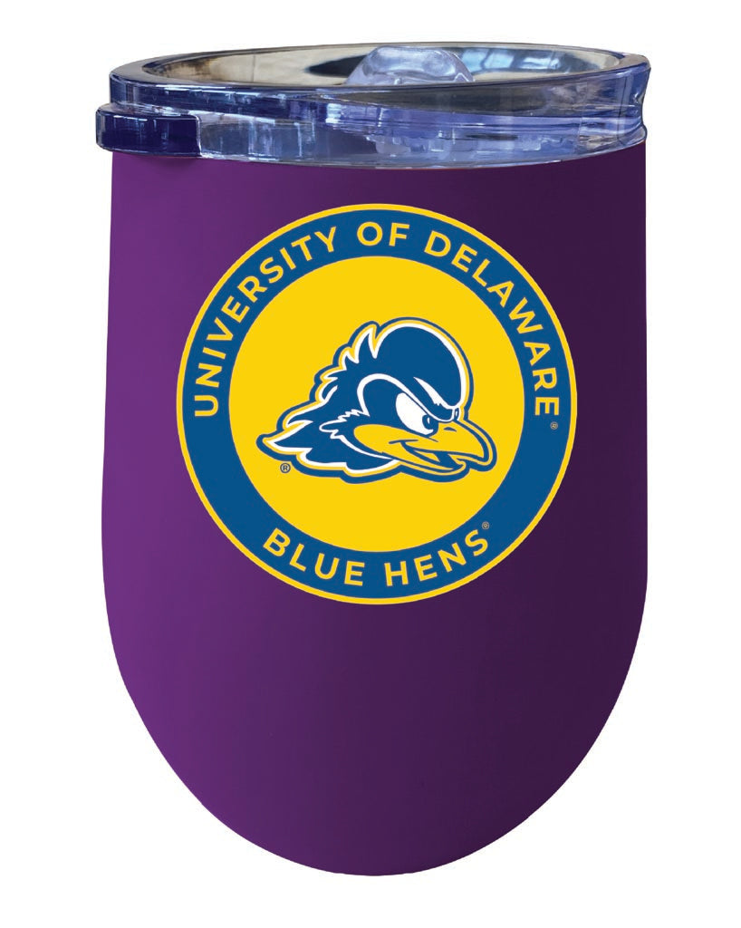 Delaware Blue Hens 12 oz Insulated Wine Stainless Steel Tumbler Purple Officially Licensed Collegiate Product Purple