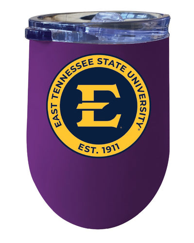 East Tennessee State University 12 oz Insulated Wine Stainless Steel Tumbler Purple Officially Licensed Collegiate Product Purple