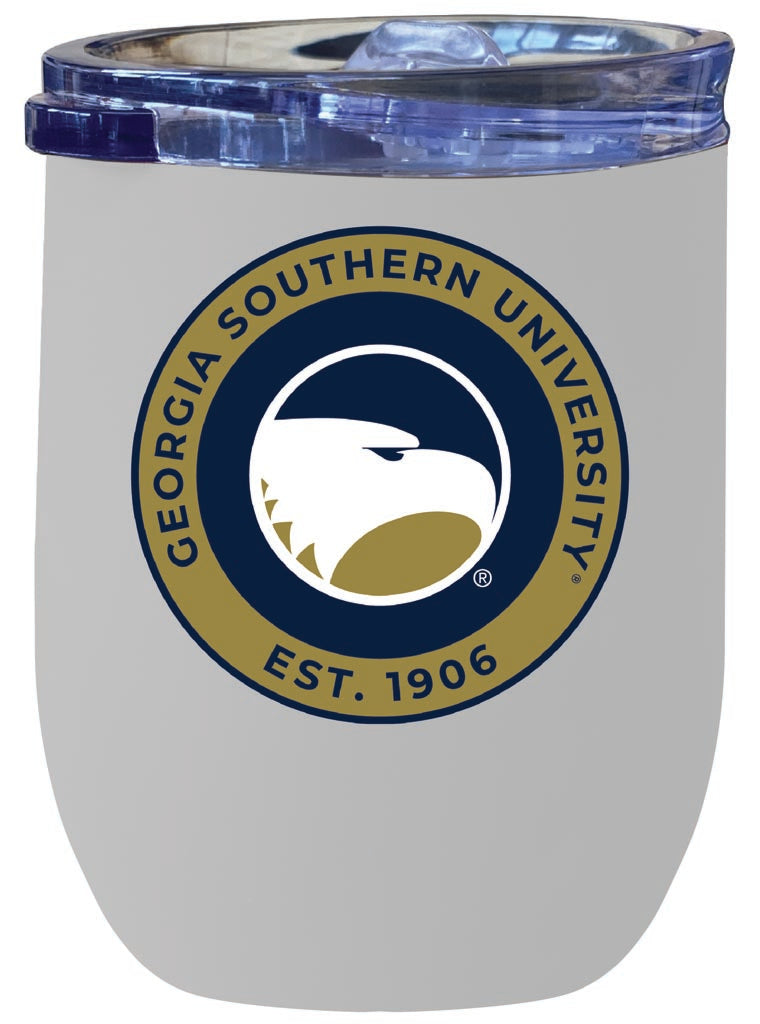 Georgia Southern Eagles 12 oz Insulated Wine Stainless Steel Tumbler White Officially Licensed Collegiate Product White