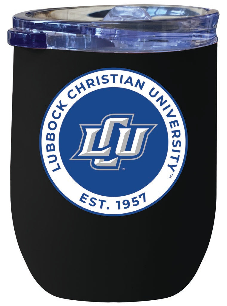 Lubbock Christian University Chaparral 12 oz Insulated Wine Stainless Steel Tumbler Black Officially Licensed Collegiate Product Black