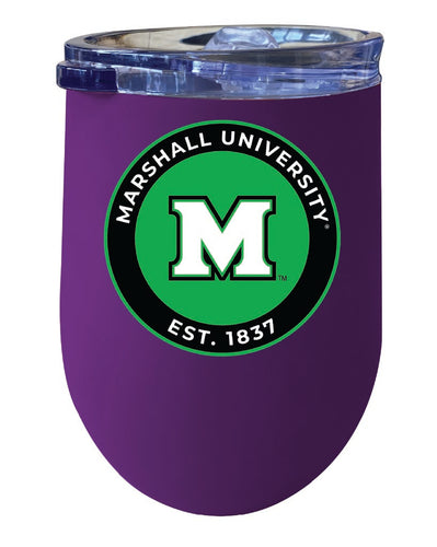 Marshall Thundering Herd 12 oz Insulated Wine Stainless Steel Tumbler Purple Officially Licensed Collegiate Product Purple