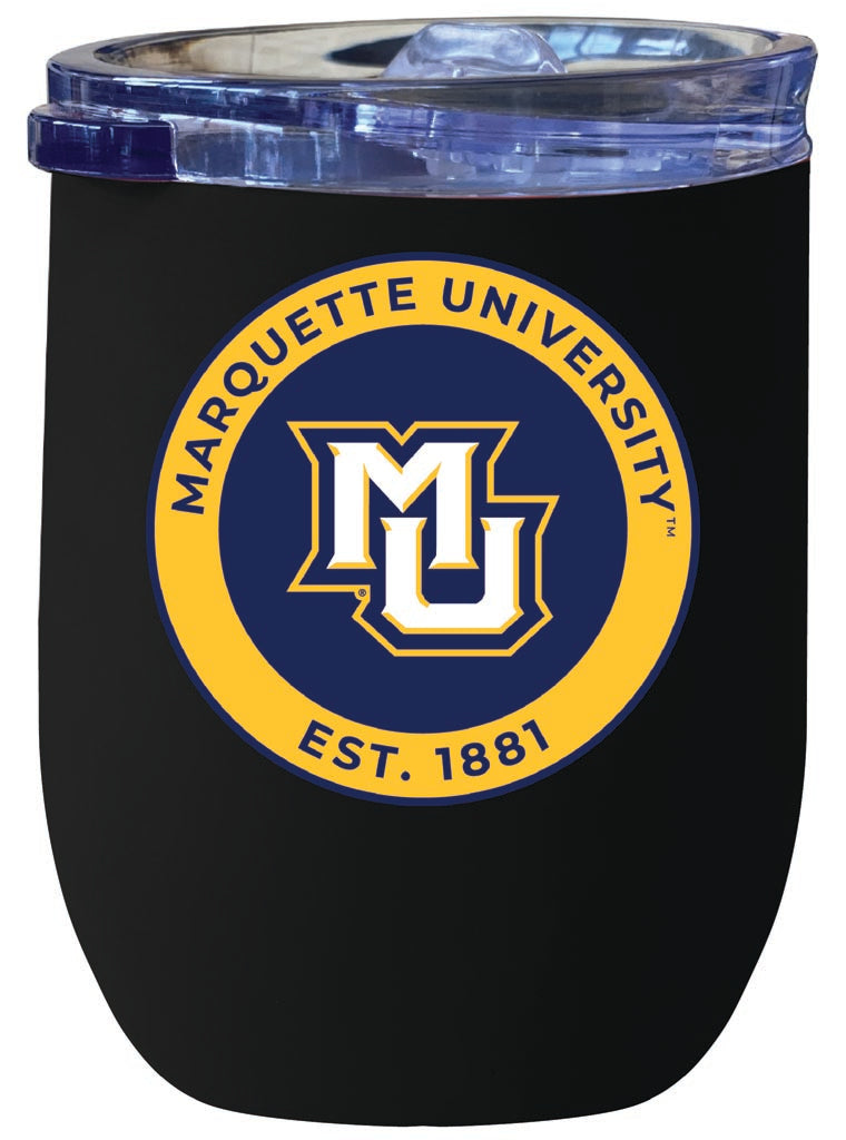 Marquette Golden Eagles 12 oz Insulated Wine Stainless Steel Tumbler Black Officially Licensed Collegiate Product Black