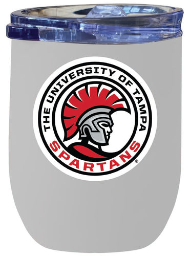 University of Tampa Spartans 12 oz Insulated Wine Stainless Steel Tumbler White Officially Licensed Collegiate Product White