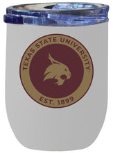 Load image into Gallery viewer, Texas State Bobcats 12 oz Insulated Wine Stainless Steel Tumbler White Officially Licensed Collegiate Product White
