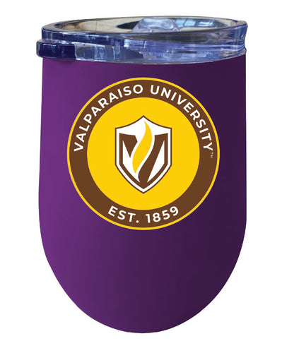 Valparaiso University 12 oz Insulated Wine Stainless Steel Tumbler Purple Officially Licensed Collegiate Product Purple