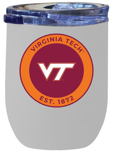 Virginia Tech Hokies 12 oz Insulated Wine Stainless Steel Tumbler White Officially Licensed Collegiate Product White