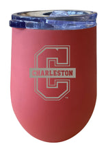 Load image into Gallery viewer, College of Charleston 12 oz Engraved Insulated Wine Stainless Steel Tumbler Navy Officially Licensed Collegiate Product
