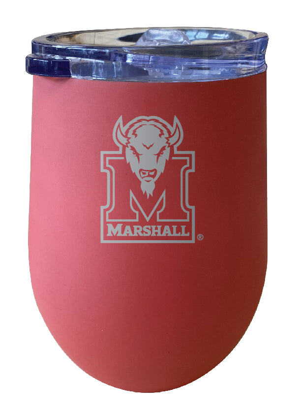 Marshall Thundering Herd NCAA Laser-Etched Wine Tumbler - 12oz  Stainless Steel Insulated Cup