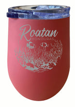 Load image into Gallery viewer, Roatan Honduras Souvenir 12 oz Engraved Insulated Wine Stainless Steel Tumbler
