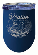 Load image into Gallery viewer, Roatan Honduras Souvenir 12 oz Engraved Insulated Wine Stainless Steel Tumbler
