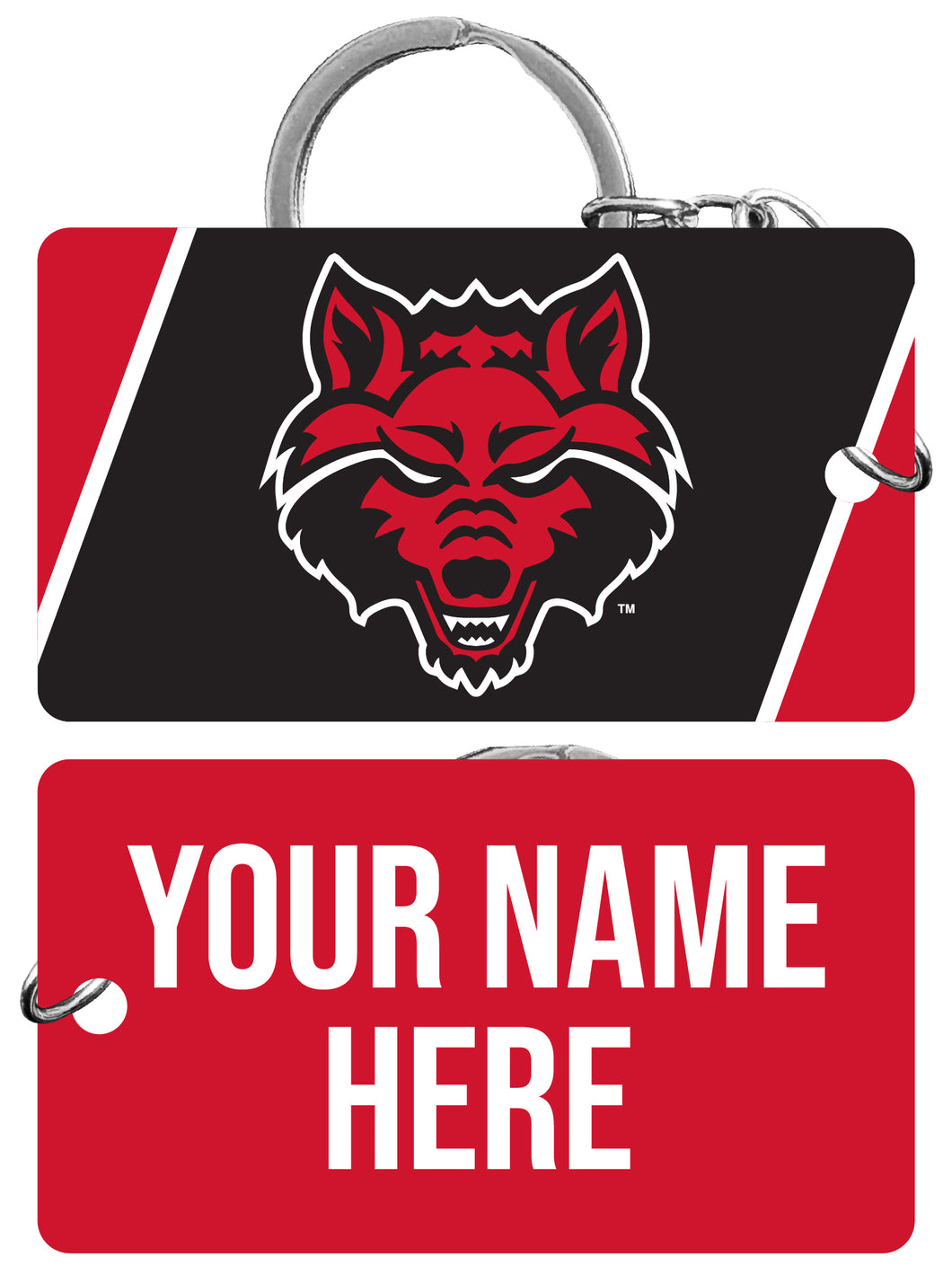 Arkansas State Customizable Acrylic Keychain 1.5