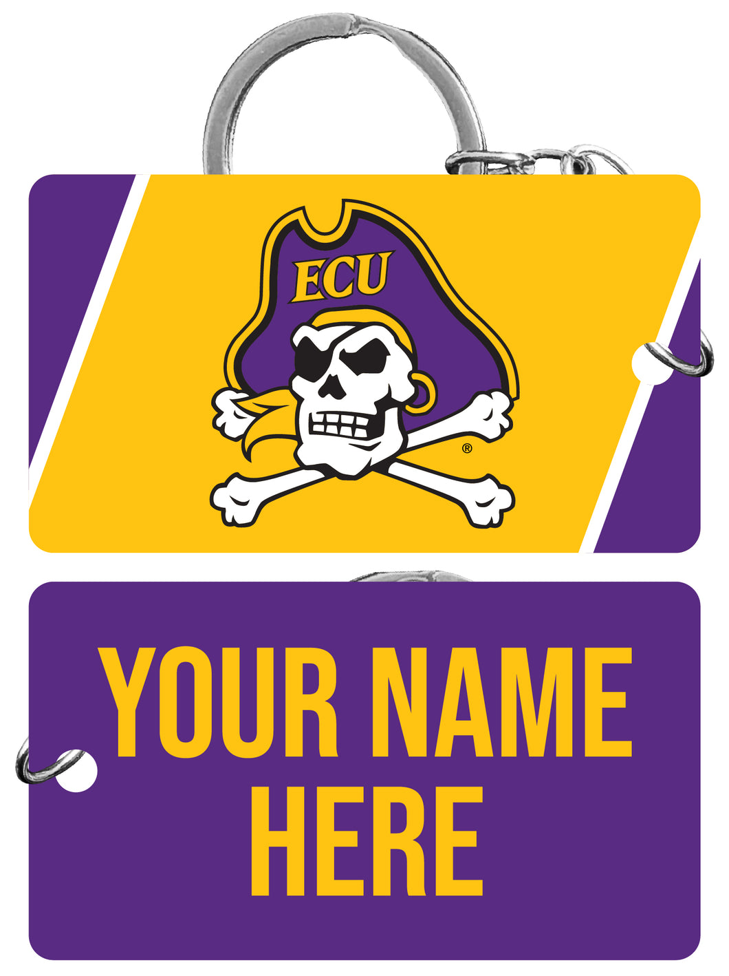 East Carolina Pirates Customizable Acrylic Keychain 1.5