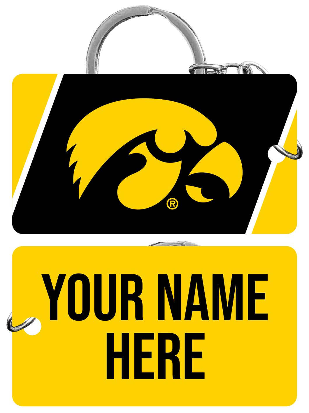 Iowa Hawkeyes Customizable Acrylic Keychain 1.5