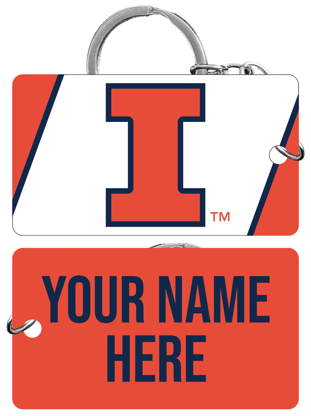 Illinois Fighting Illini Customizable Acrylic Keychain 1.5