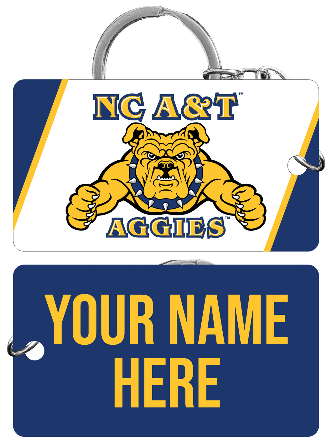 North Carolina A&T State Aggies Customizable Acrylic Keychain 1.5