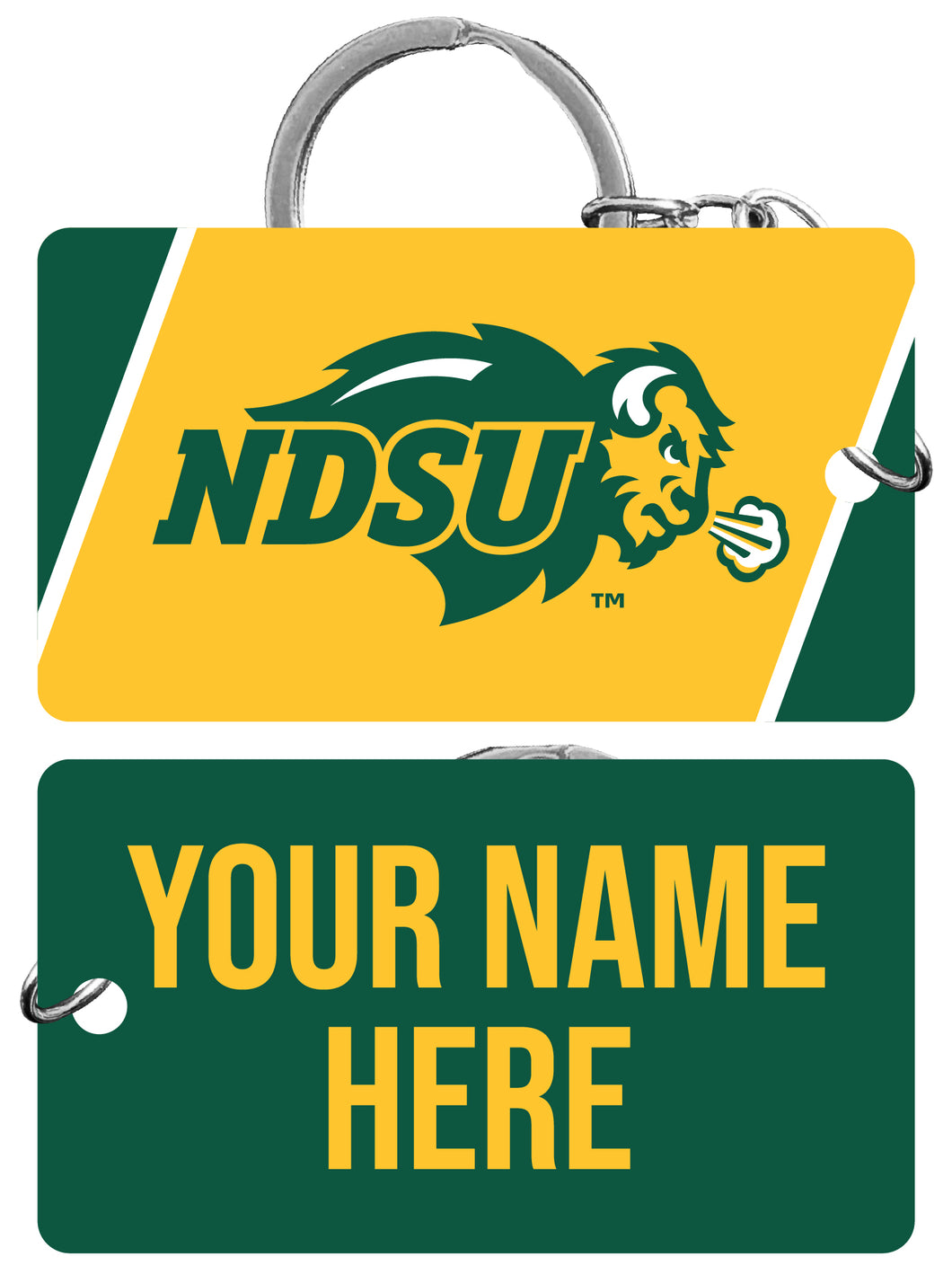 North Dakota State Bison Customizable Acrylic Keychain 1.5