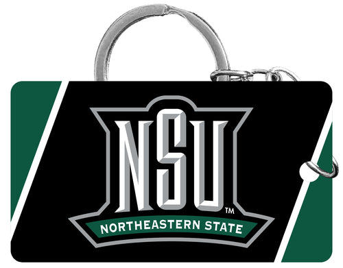 Northeastern State University Riverhawks Acrylic Keychain 1.5