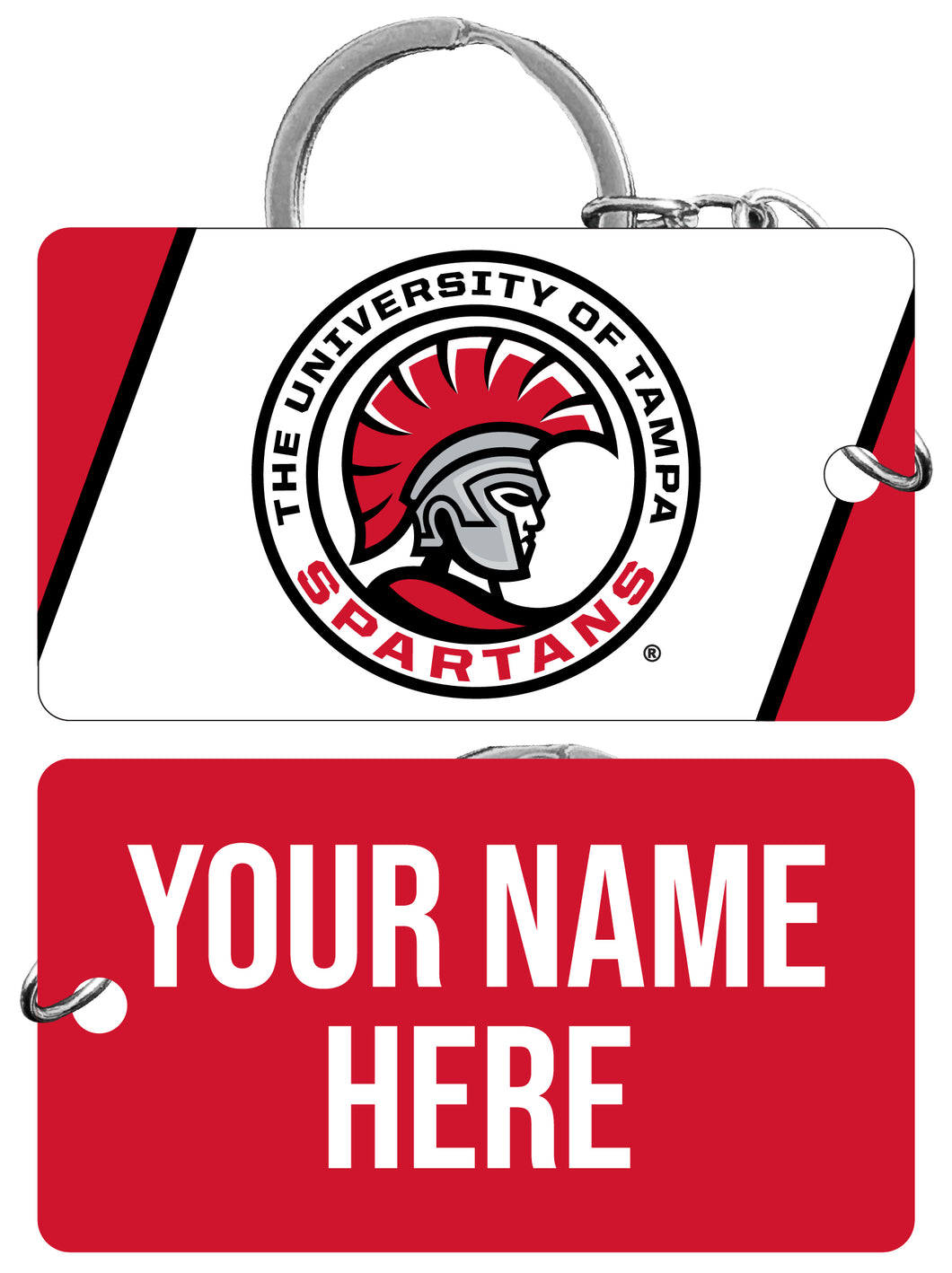 University of Tampa Spartans Customizable Acrylic Keychain 1.5