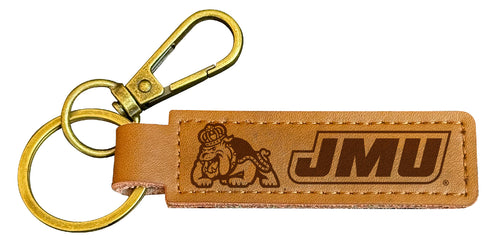 James Madison Dukes Leather Keychain 3.25