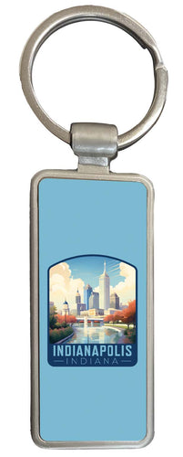 Indianapolis Indiana Design A Souvenir Metal Keyring Keychain Single