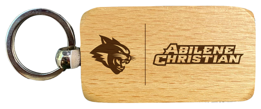 Abilene Christian University 2.5 x 1-Inch Engraved Wooden Keychain Officially Licensed Collegiate Product Single Unit