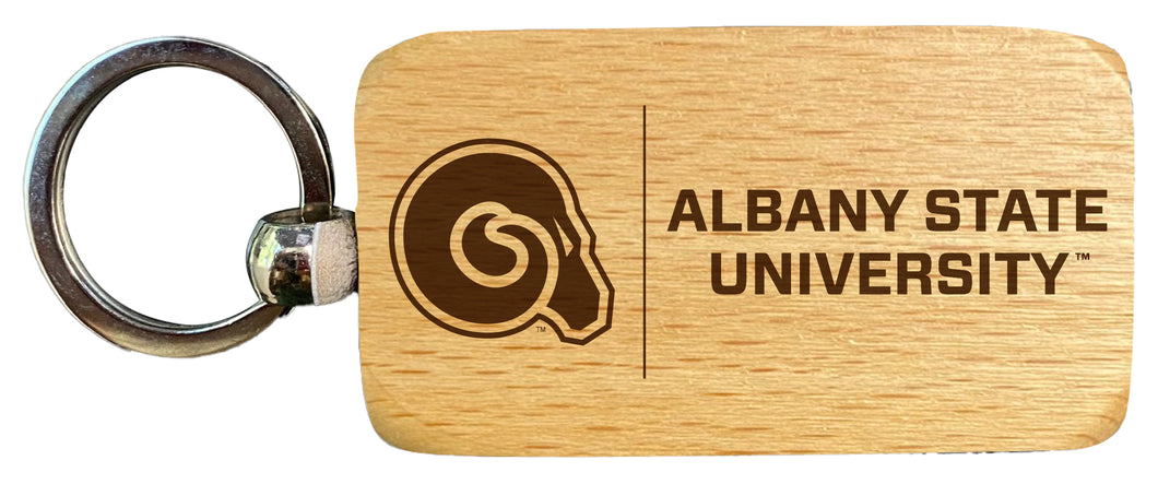 Albany State University 2.5 x 1-Inch Engraved Wooden Keychain Officially Licensed Collegiate Product 2-Pack