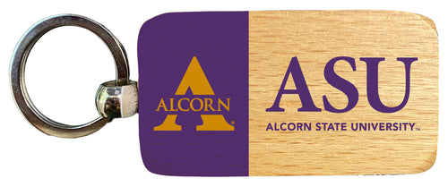 Alcorn State Braves 2.5 x 1-Inch Wooden Keychain Officially Licensed Collegiate Product Single